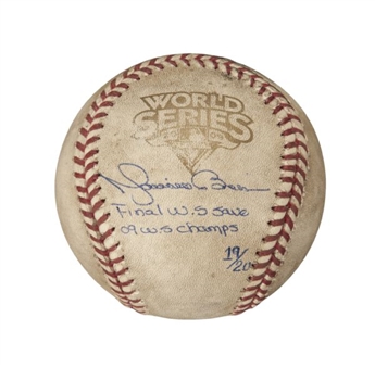 Mariano Rivera Game Used and Signed Baseball From Last World Series Save Game (MLB Authenticated/Steiner)